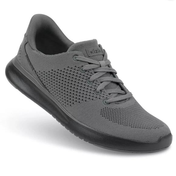 Kizik Men's Lima Comfort Easy On And Off Lace Up Sneakers In Graphite Size 12 - Picture 1 of 15